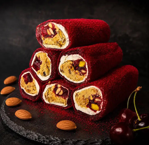 Cereza con Almendras y Fresa con Pistachos —  Premium Turkish Delight Set