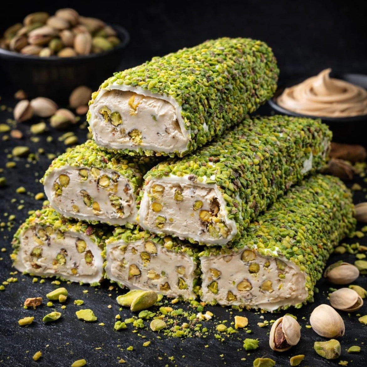 Lokum cremoso con pistachos