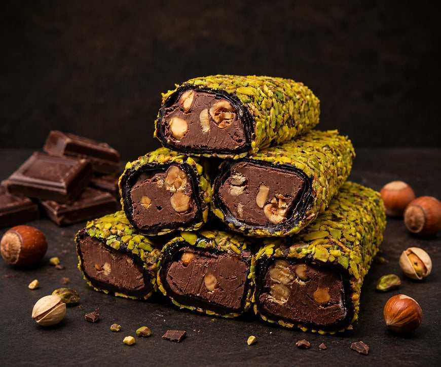 Chocolate con Avellanas y Fresa con Almendras —  Set Premium de Turkish Delight