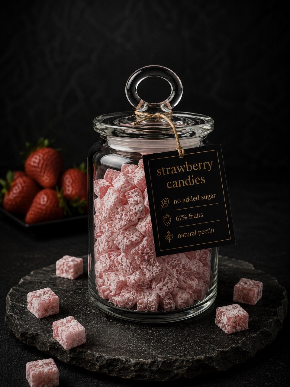Cubos de Fruta con Fresa