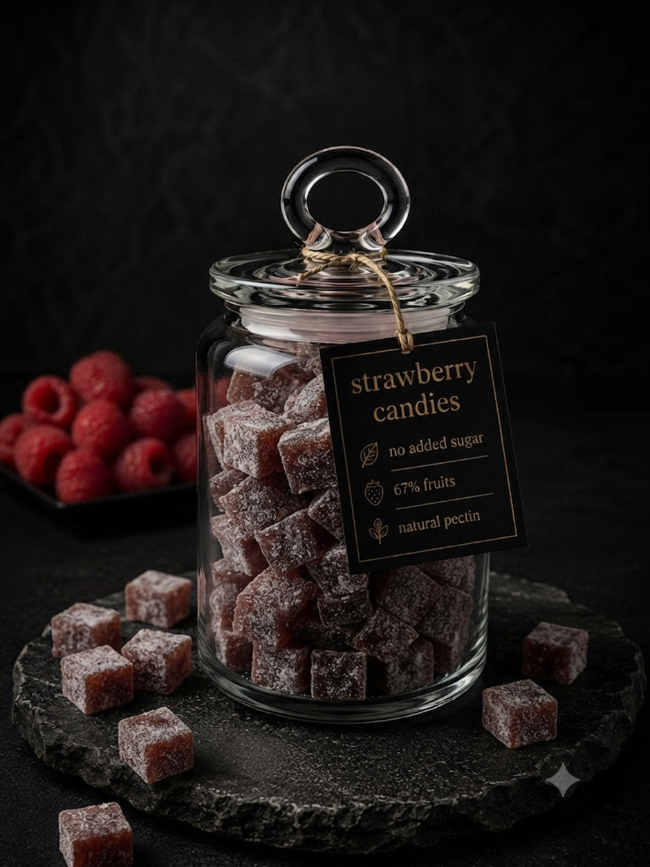 Cubos de Fruta de Frambuesa sin Azúcares Añadidos
